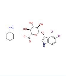 CAS 114162-64-0 X-Glucorono CHA sal 5-Bromo-4-Cloro-3-Indolil β-D-Glucuronido Sal de Ciclohexilamónio